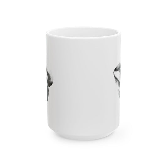 Mug - Woman's Lips Monochrome Pencil Drawing