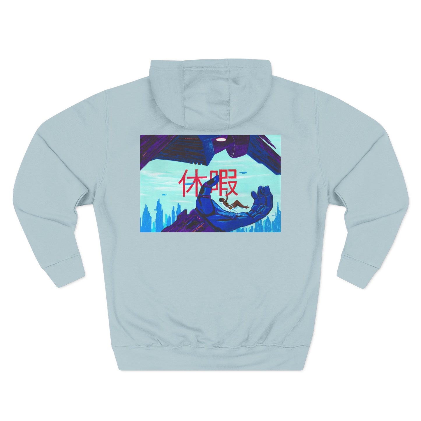 Future Vacation Premium Hoodie - Cyberpunk Afrofuturist Art - Heavyweight Urban Streetwear