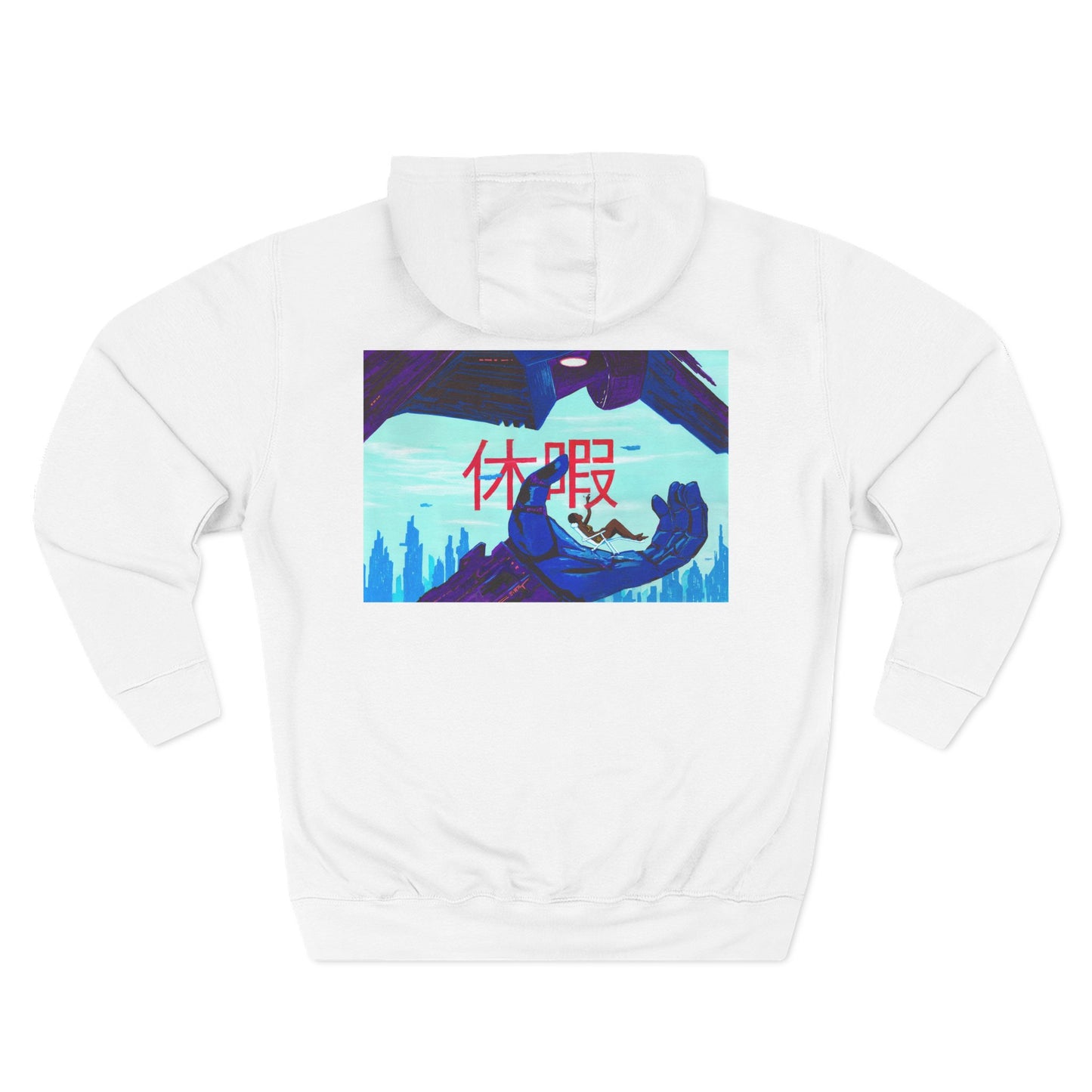 Future Vacation Premium Hoodie - Cyberpunk Afrofuturist Art - Heavyweight Urban Streetwear