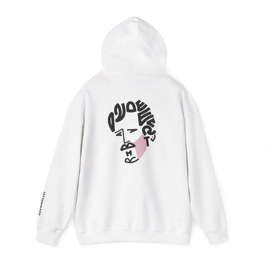 Typographic Portrait Hoodie – Indie Folk Visionary Inspired - Unisex Heavy Blend™