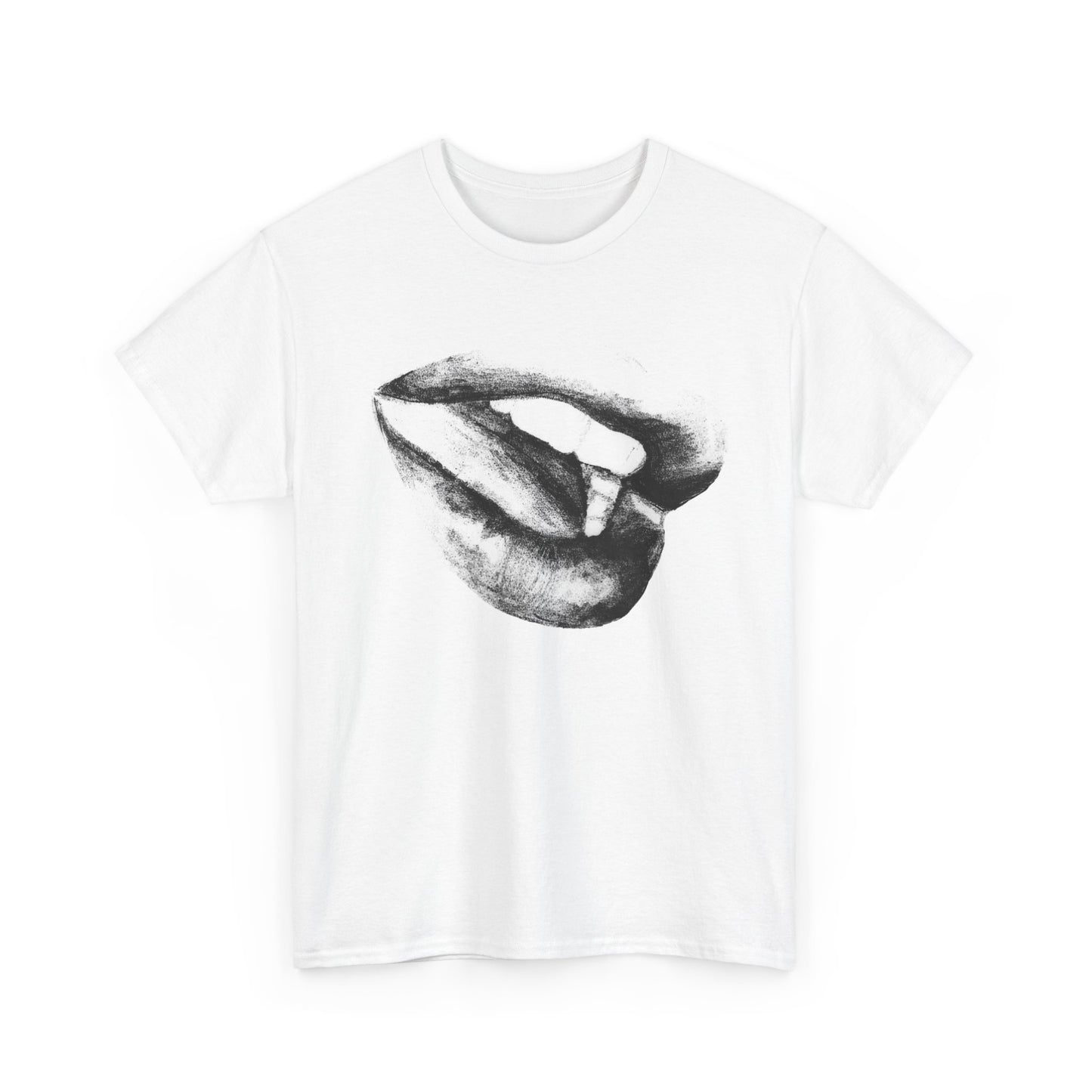 T-Shirt - Lush Lips Pencil Drawing Unisex Tee