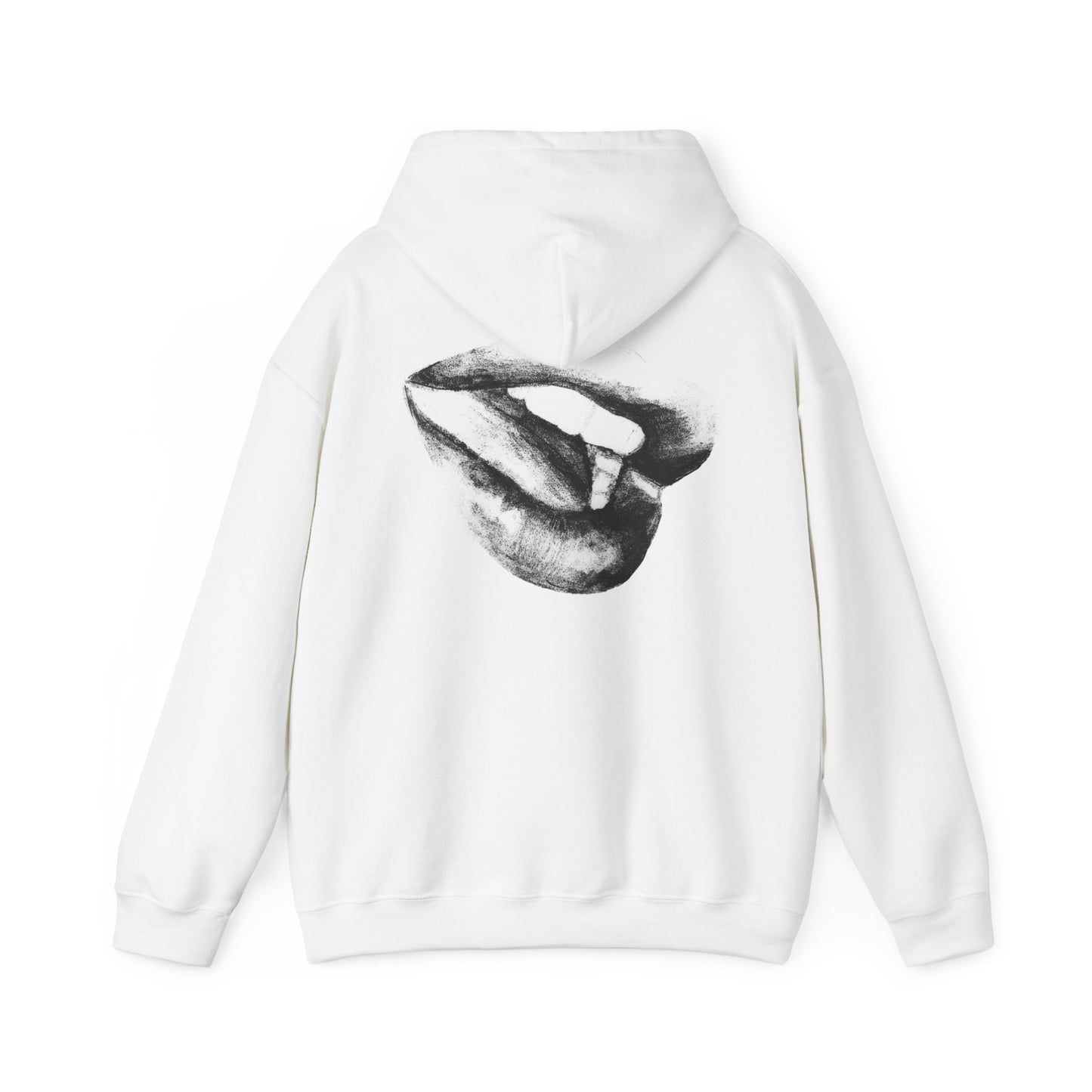 Chic Graphic Hoodie with Lip Design, Unisex Sweatshirt, Perfect for Casual Wear, Gift for Friends, Cozy Fashion Statement