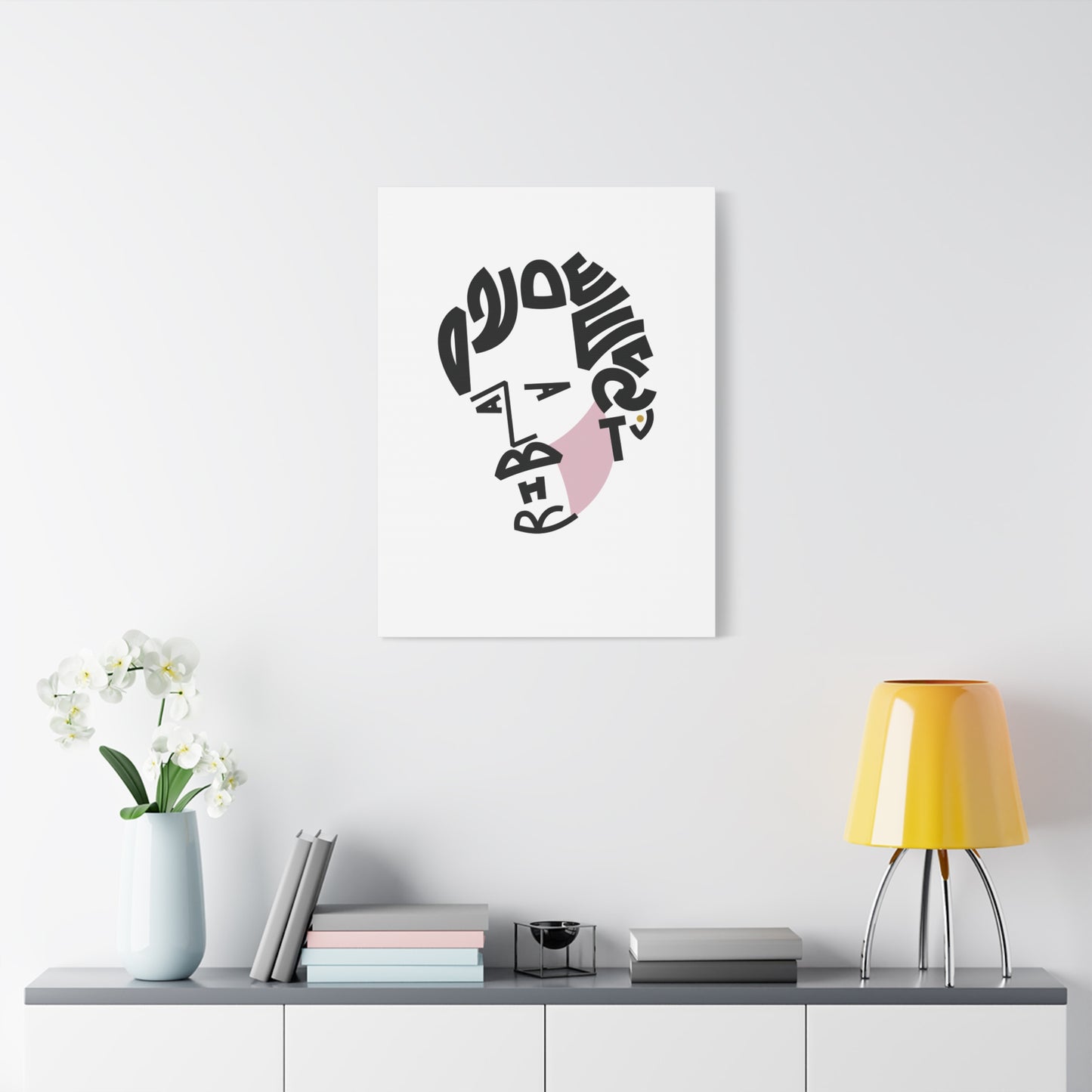 Canvas Print - Indie Folk Visionary Inspired Lettering Portrait