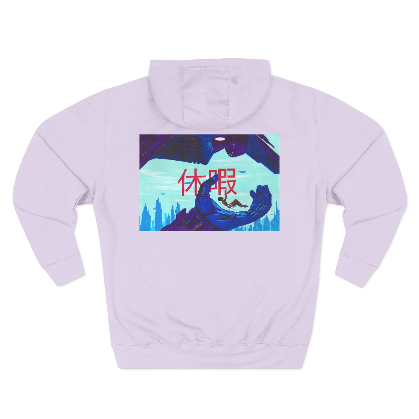 Future Vacation Premium Hoodie - Cyberpunk Afrofuturist Art - Heavyweight Urban Streetwear