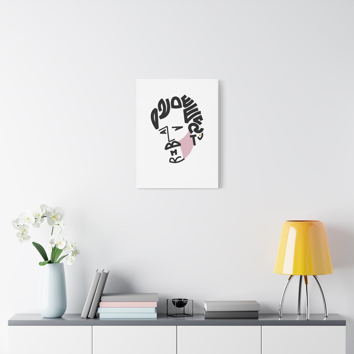 Canvas Print - Indie Folk Visionary Inspired Lettering Portrait