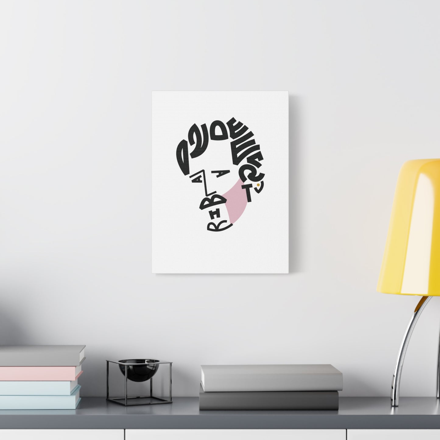 Canvas Print - Indie Folk Visionary Inspired Lettering Portrait