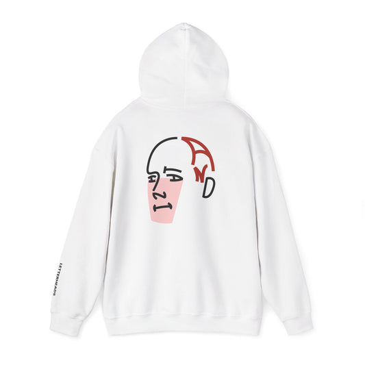 Typographic Portrait Hoodie - Electronic Indie Visionary Inspired - Unisex Heavy Blend™