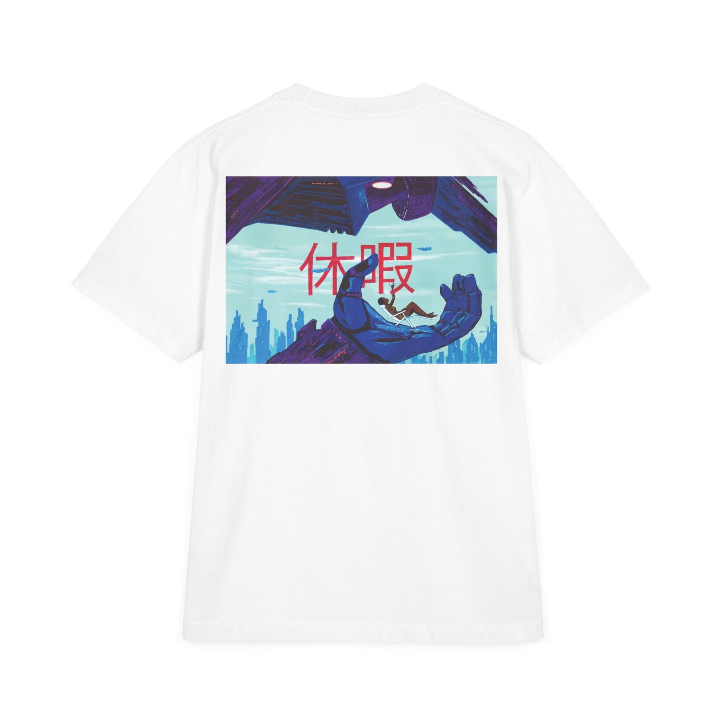 Future Vacation "Street-Wash" Heavyweight Tee - Cyberpunk Afrofuturist Art - Shaka Wear SHGDD