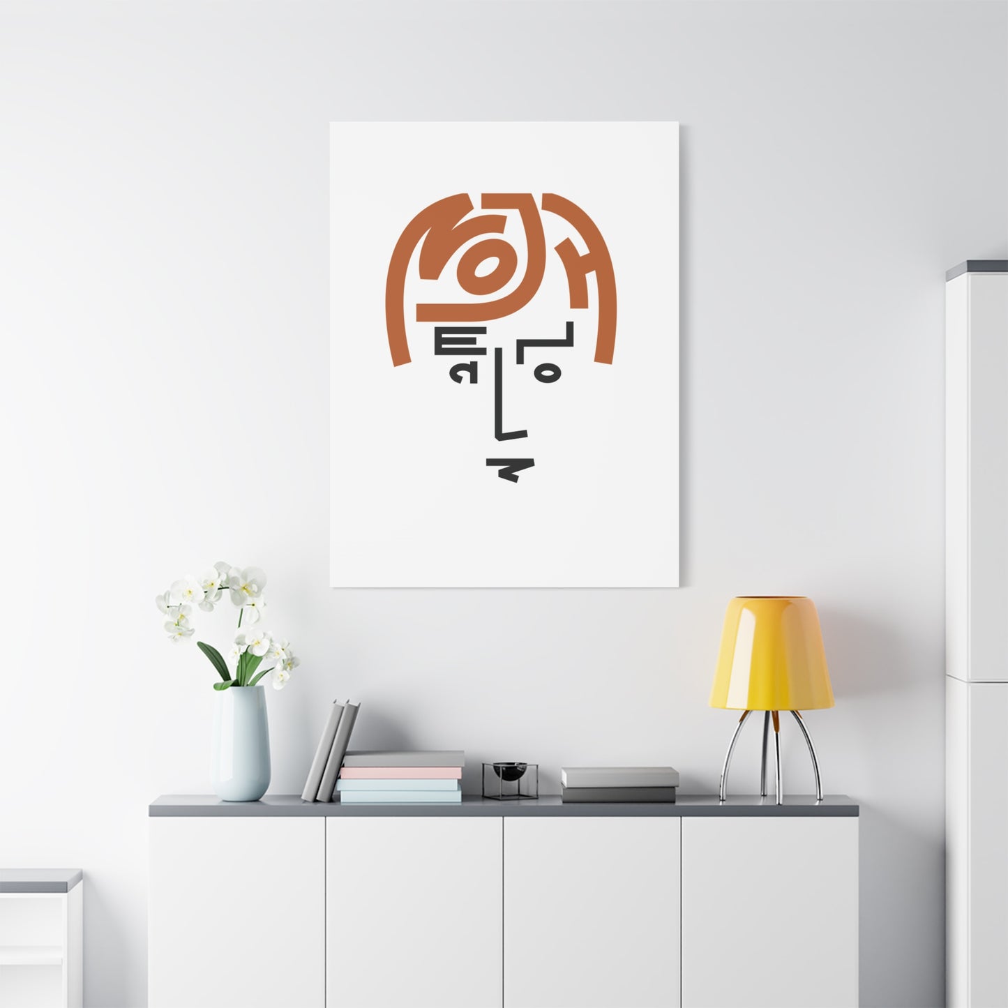 Canvas Print - Visionary Music Legend Inspired Lettering Portrait