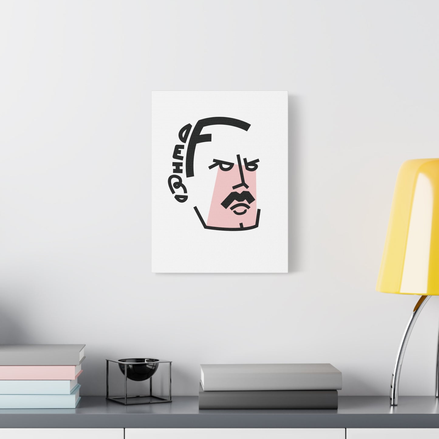 Canvas Print - Iconic Rock Frontman Inspired Lettering Portrait