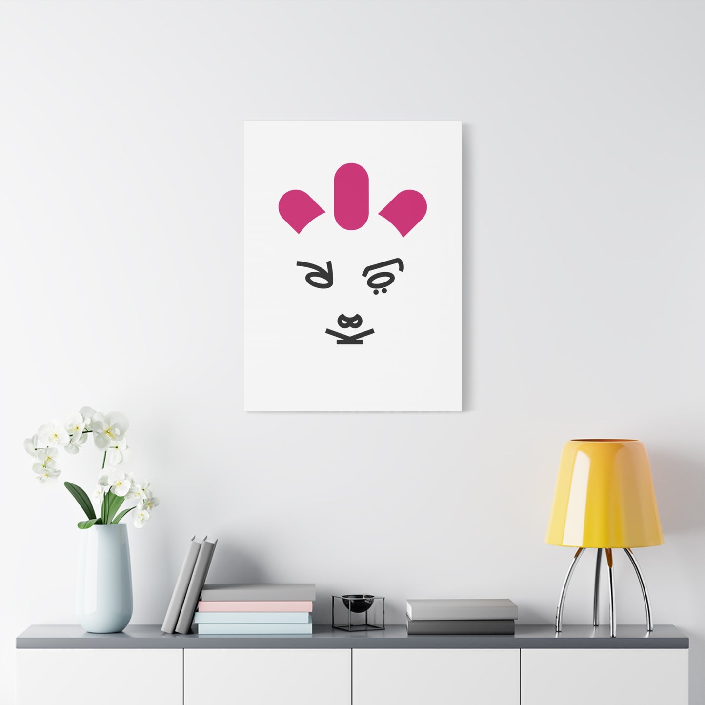 Lettering portrait artwork printed on canvas of an Avant-Garde Music Visionary