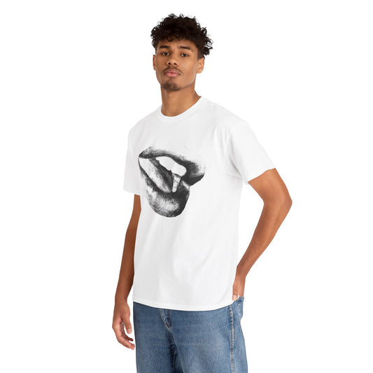 T-Shirt - Lush Lips Pencil Drawing Unisex Tee