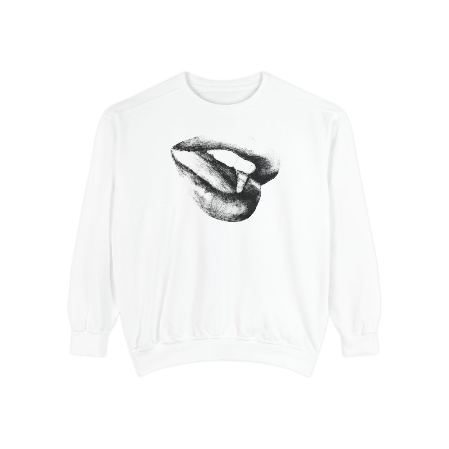 Sweatshirt - Lush Lips Pencil Drawing