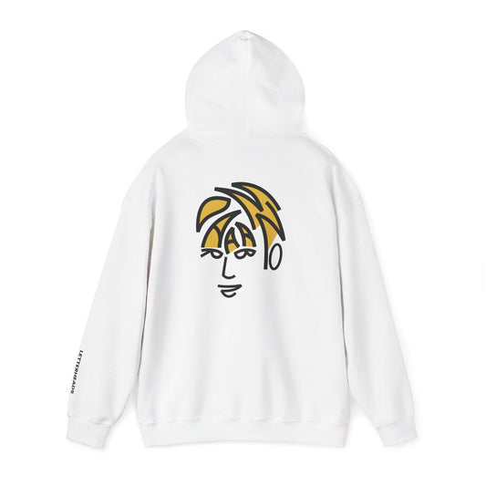 Typographic Portrait Hoodie - Britpop & Alt-Rock Visionary Inspired - Unisex Heavy Blend™