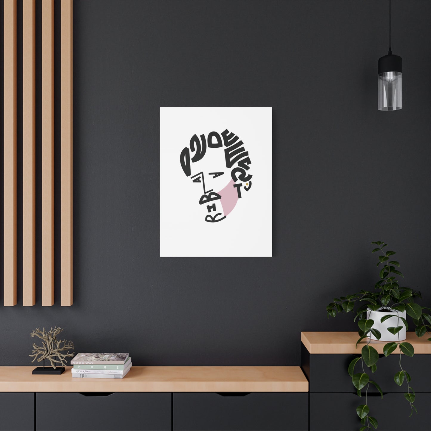 Canvas Print - Indie Folk Visionary Inspired Lettering Portrait