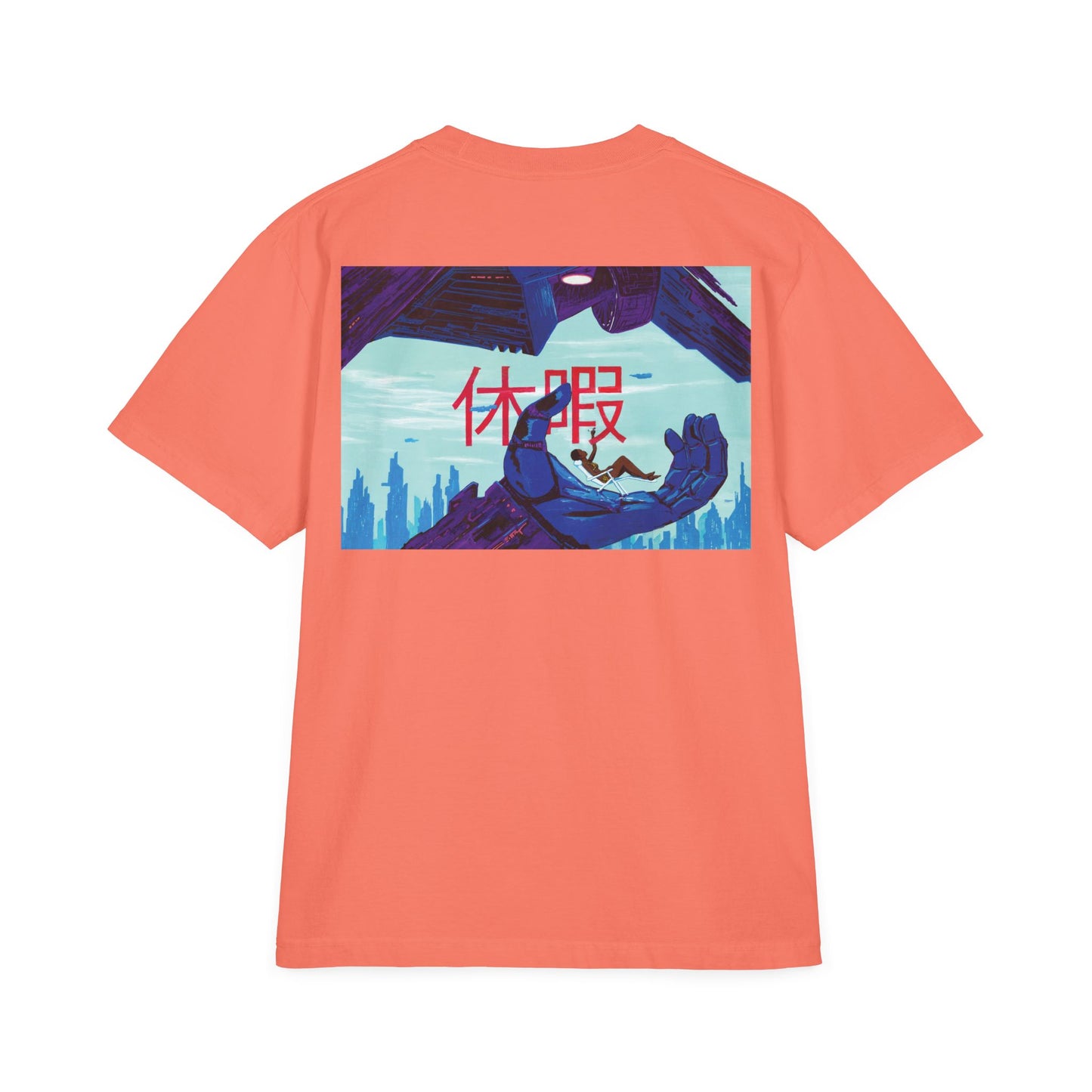 Future Vacation "Street-Wash" Heavyweight Tee - Cyberpunk Afrofuturist Art - Shaka Wear SHGDD