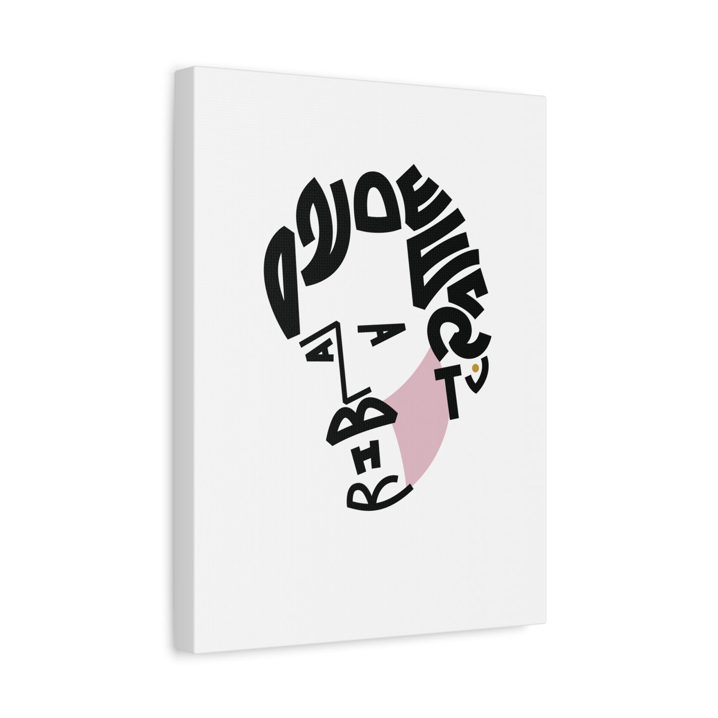 Canvas Print - Indie Folk Visionary Inspired Lettering Portrait