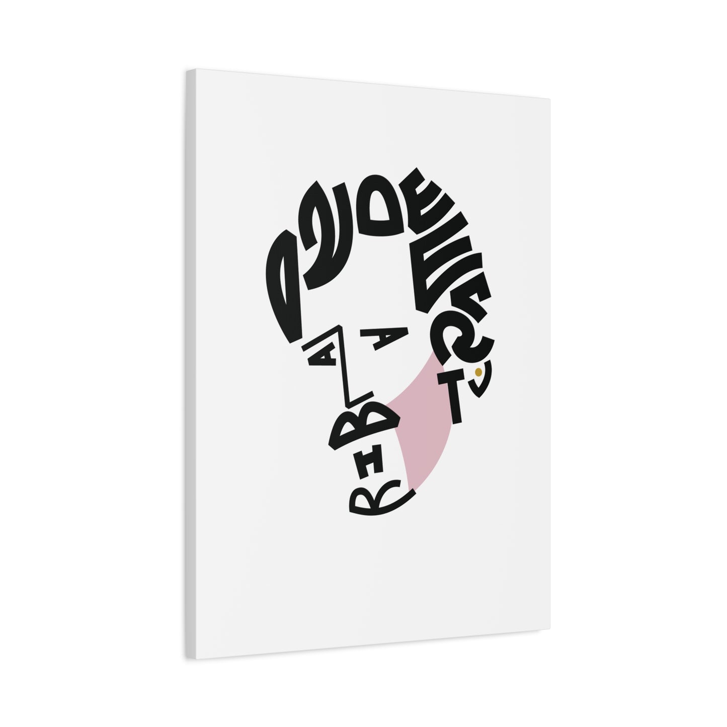 Canvas Print - Indie Folk Visionary Inspired Lettering Portrait