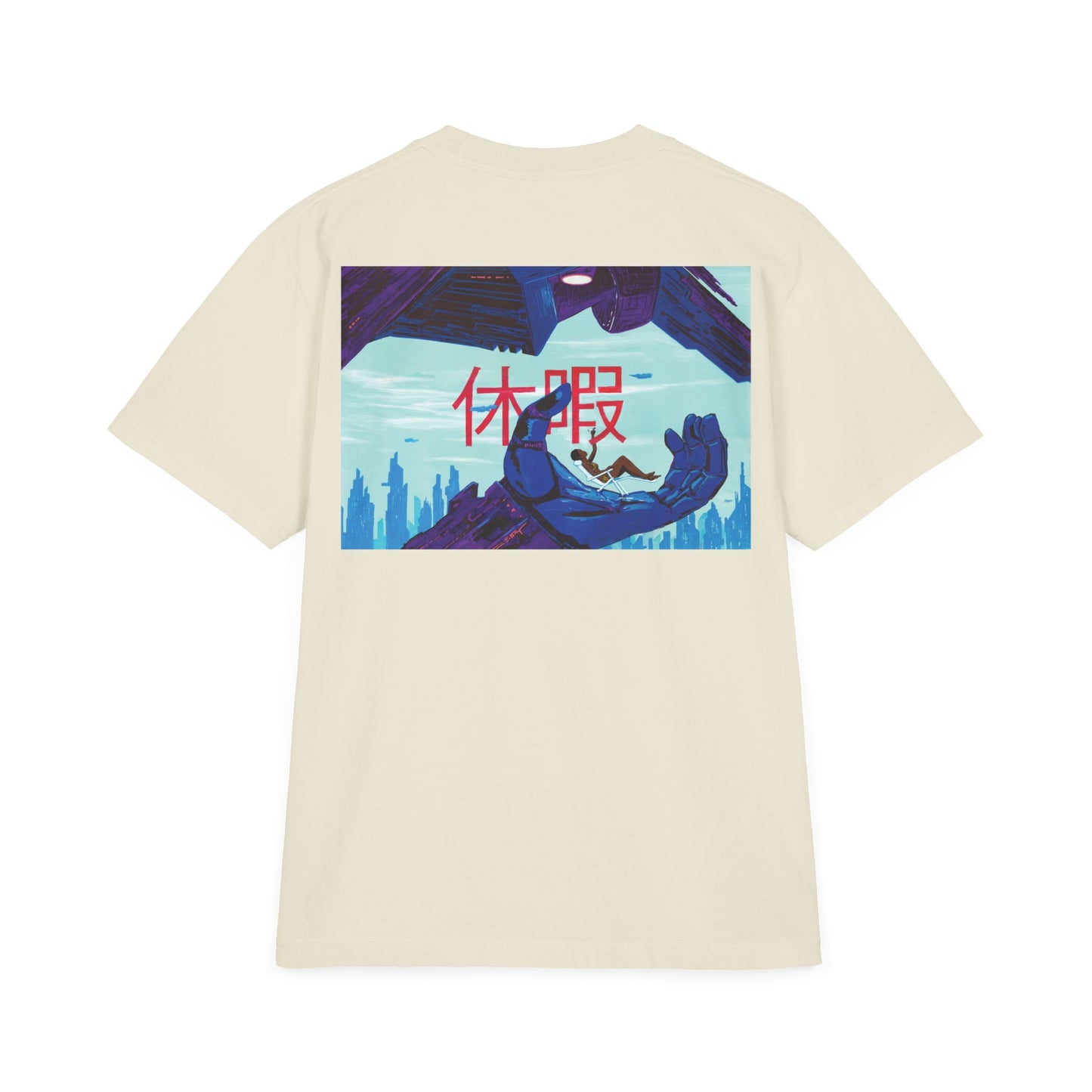 Future Vacation "Street-Wash" Heavyweight Tee - Cyberpunk Afrofuturist Art - Shaka Wear SHGDD