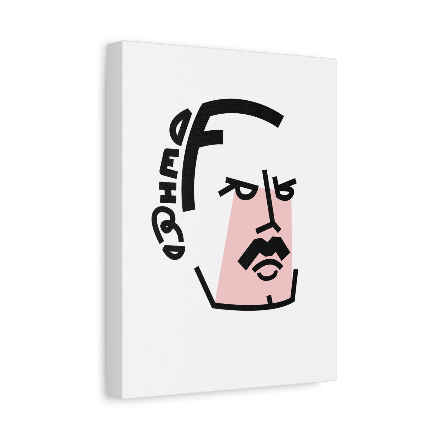 Canvas Print - Iconic Rock Frontman Inspired Lettering Portrait