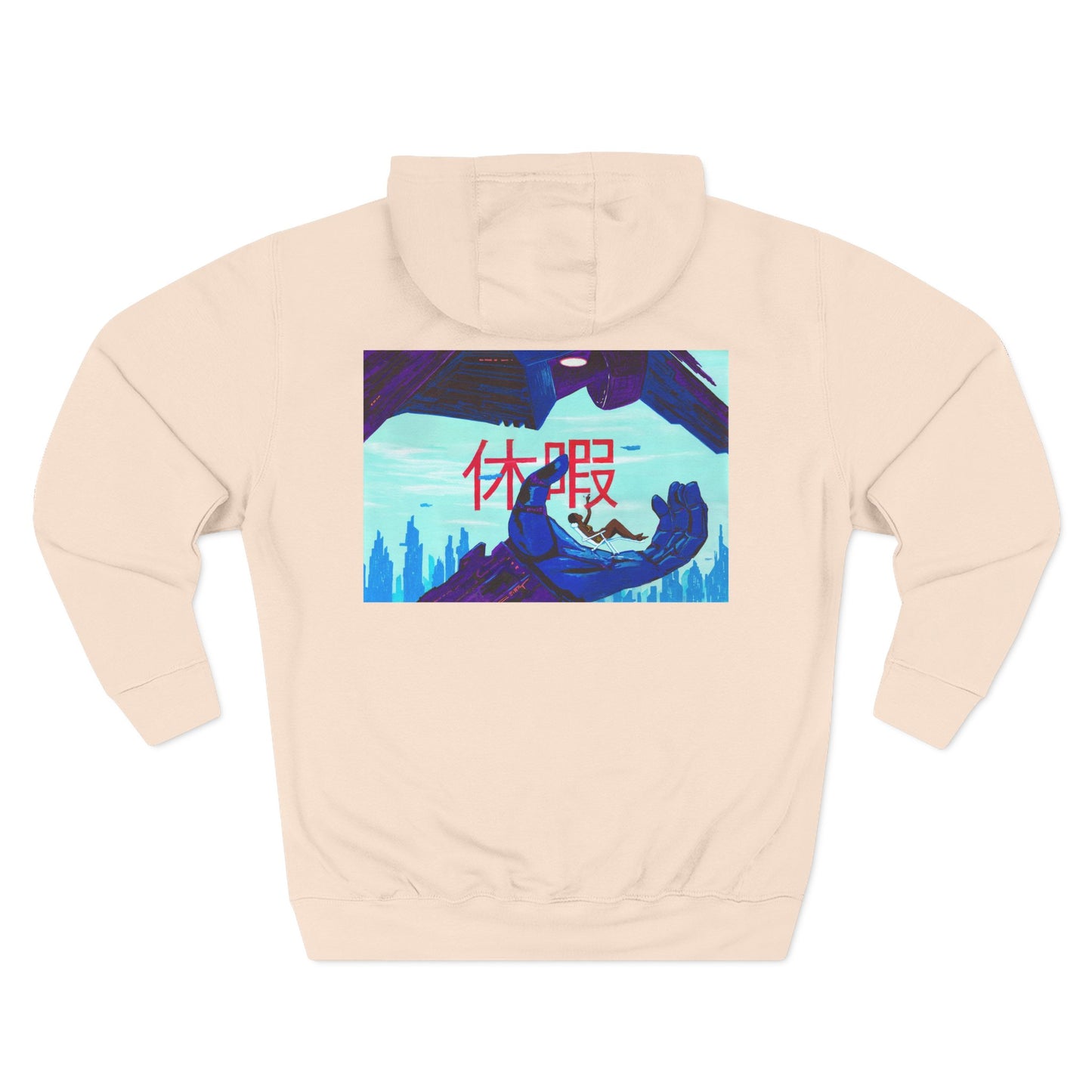 Future Vacation Premium Hoodie - Cyberpunk Afrofuturist Art - Heavyweight Urban Streetwear