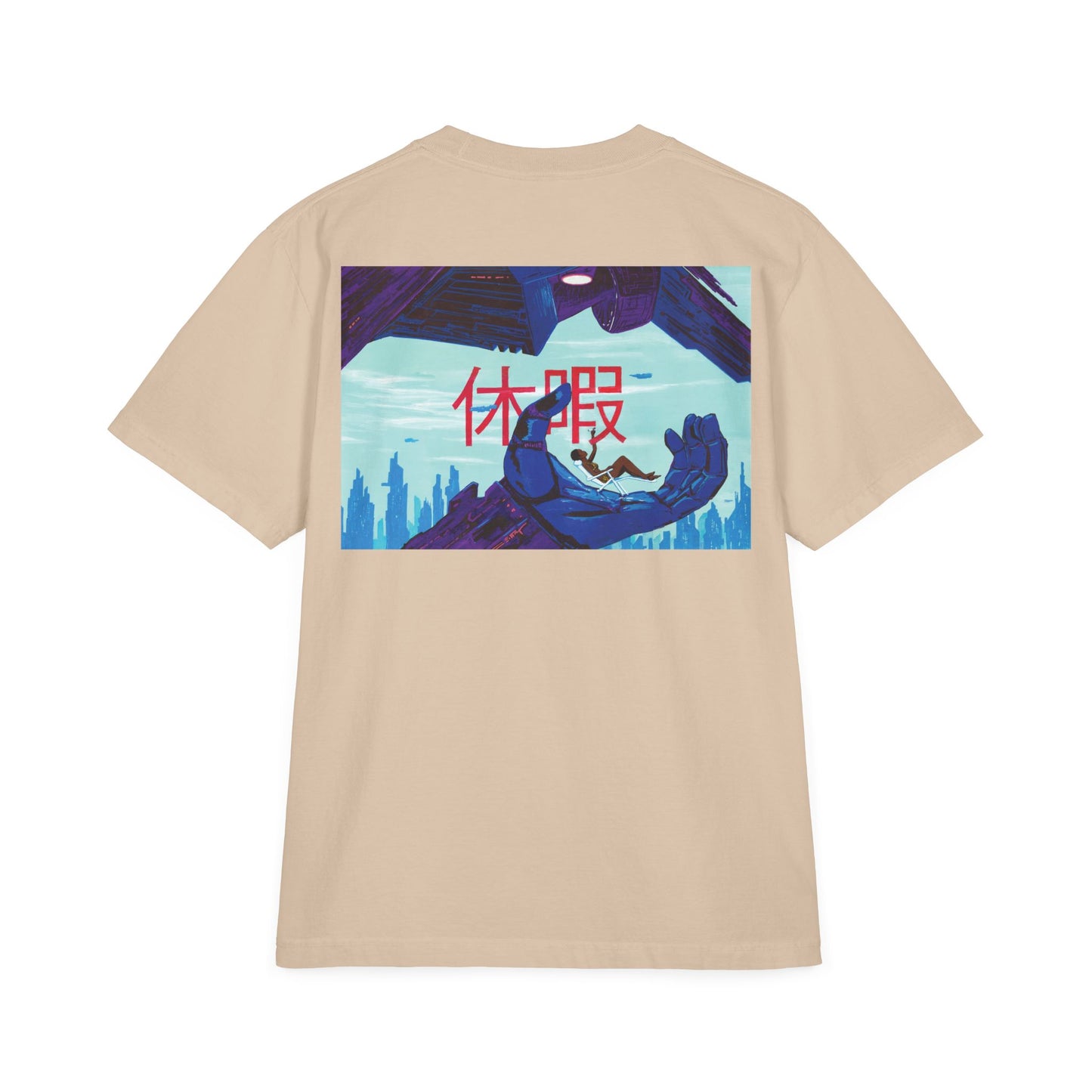 Future Vacation "Street-Wash" Heavyweight Tee - Cyberpunk Afrofuturist Art - Shaka Wear SHGDD