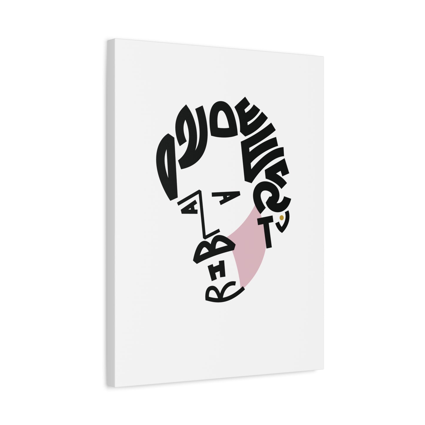 Canvas Print - Indie Folk Visionary Inspired Lettering Portrait