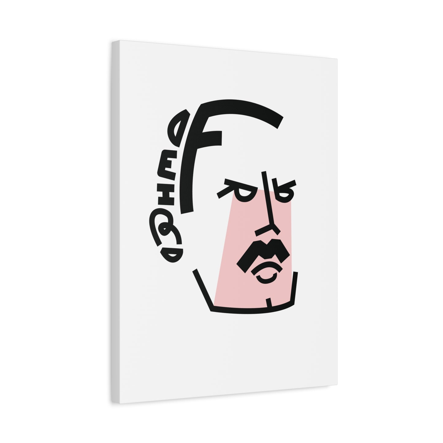 Canvas Print - Iconic Rock Frontman Inspired Lettering Portrait