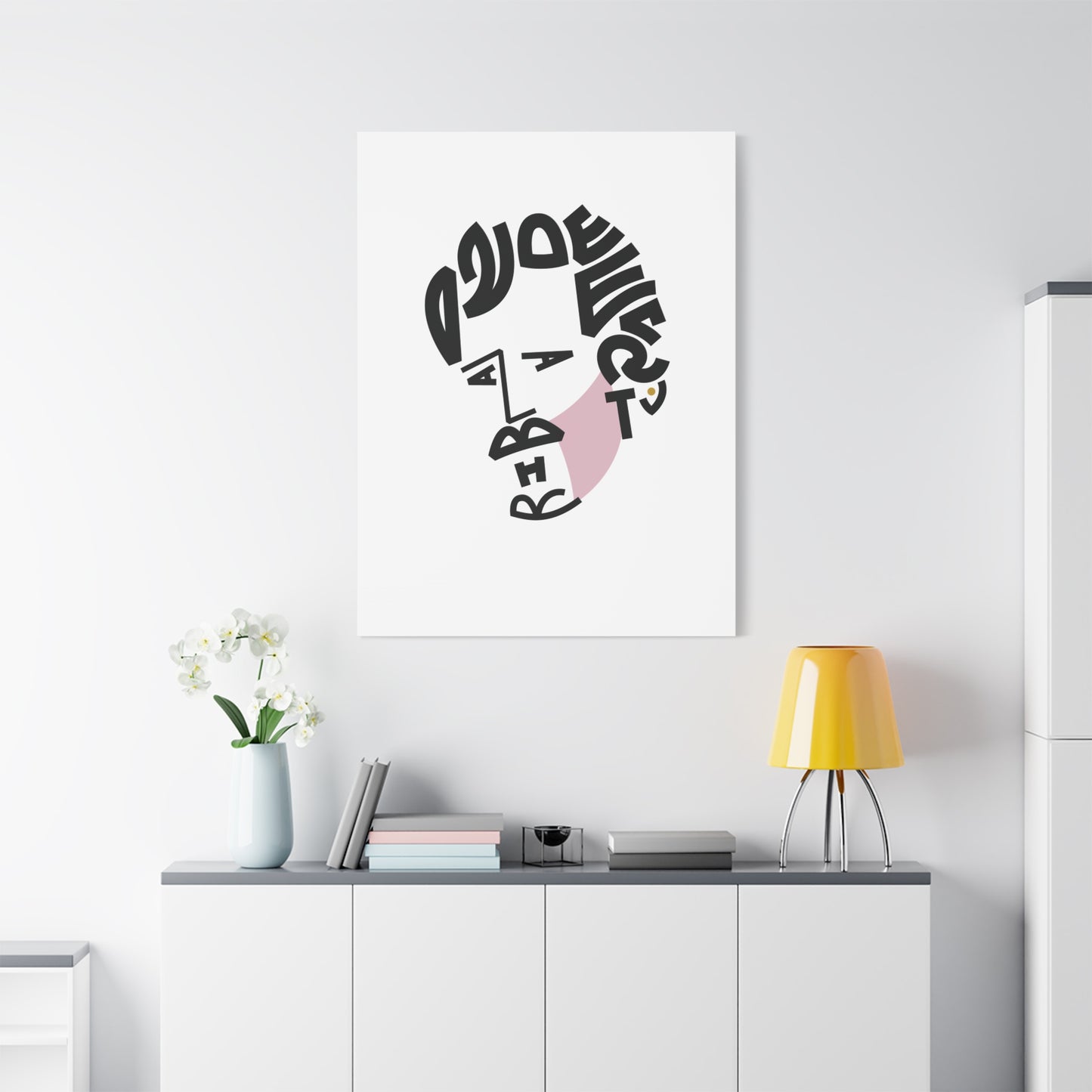 Canvas Print - Indie Folk Visionary Inspired Lettering Portrait