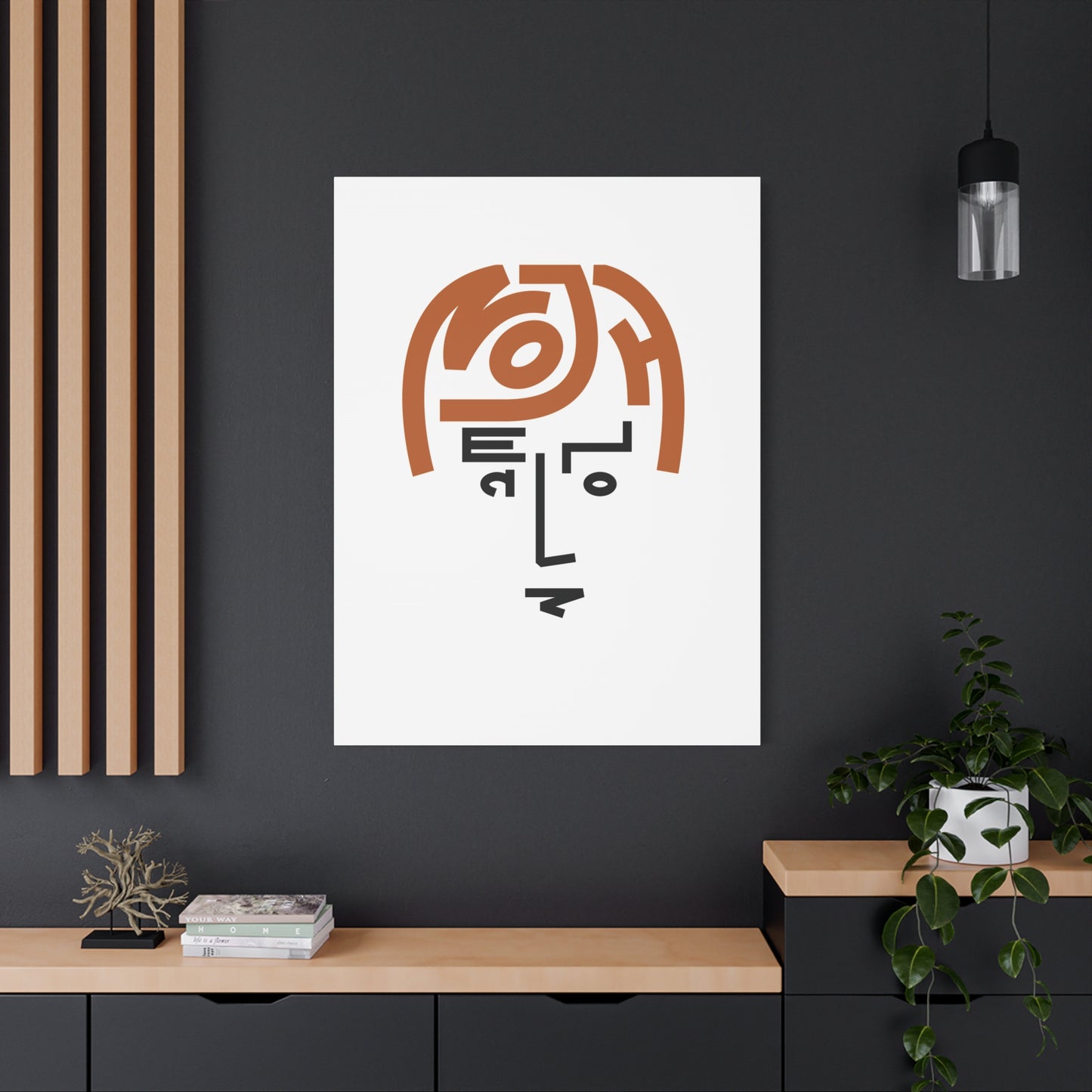 Canvas Print - Visionary Music Legend Inspired Lettering Portrait