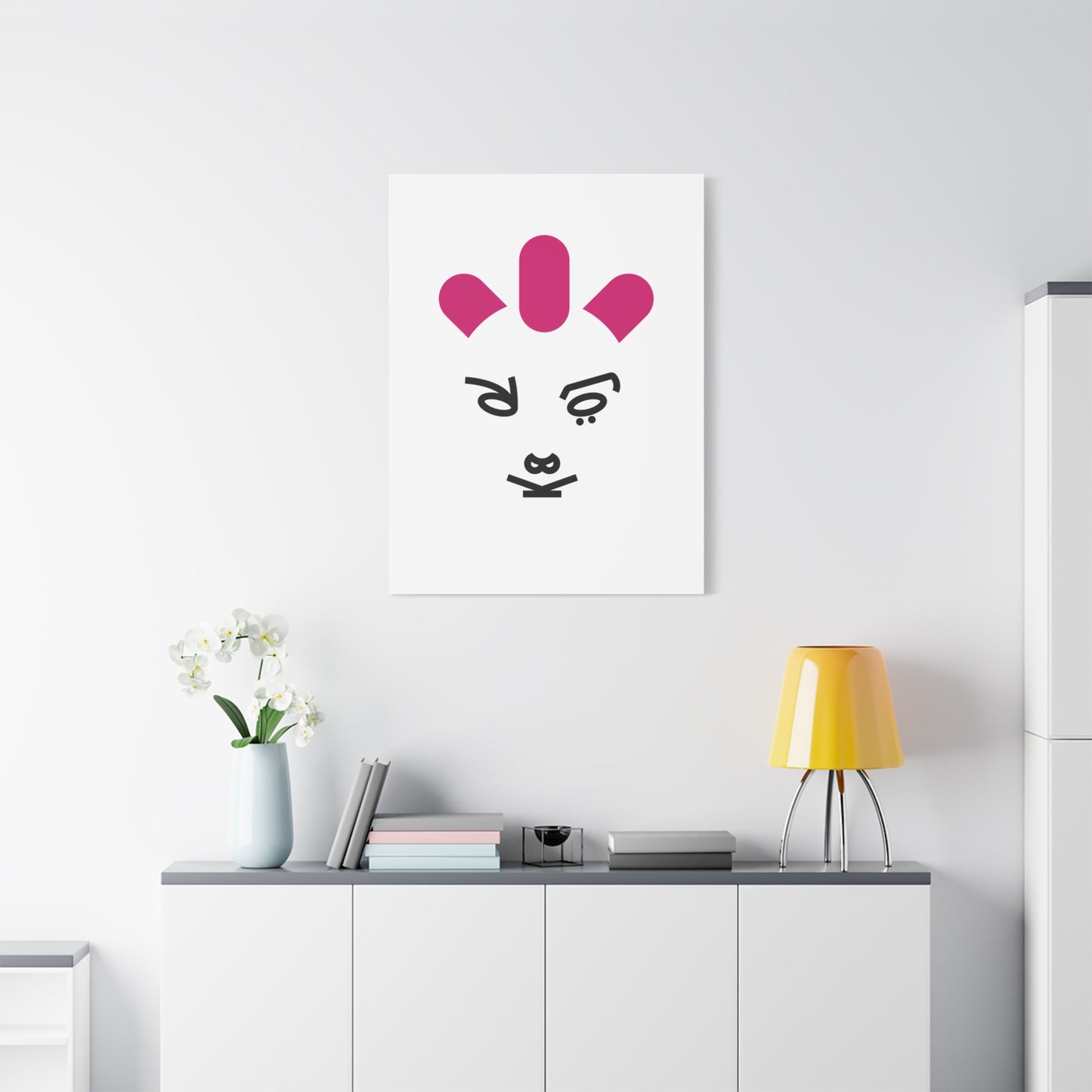 Lettering portrait artwork printed on canvas of an Avant-Garde Music Visionary