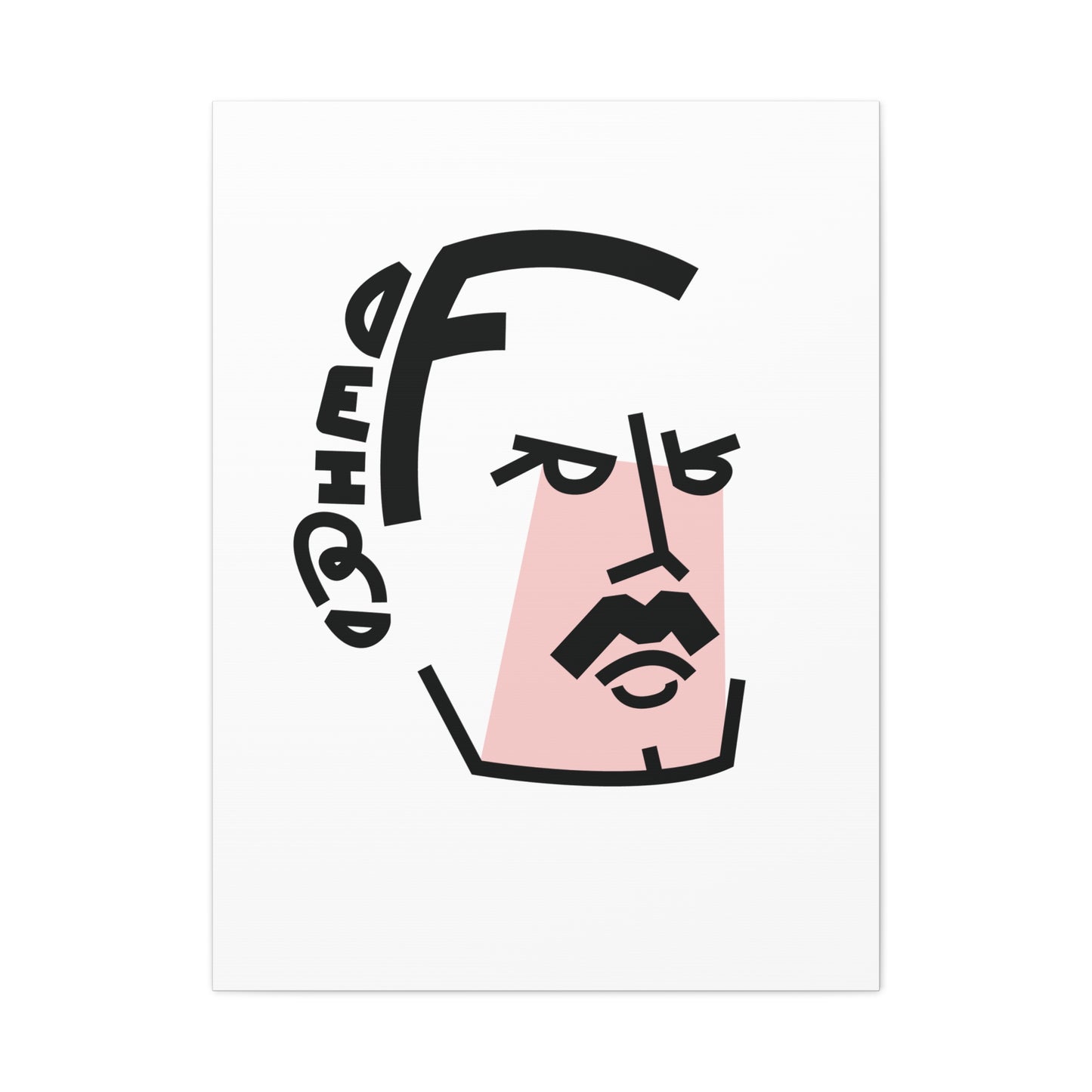 Canvas Print - Iconic Rock Frontman Inspired Lettering Portrait