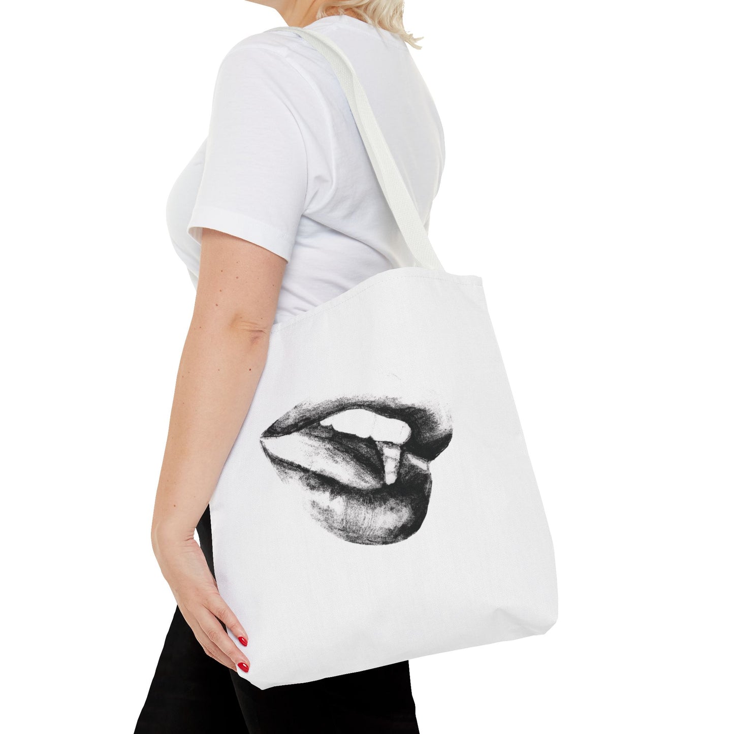 Lips Tote Bag - Pencil Drawing