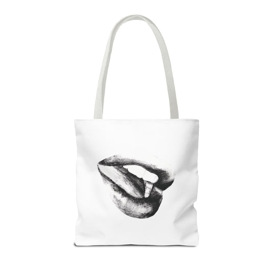 Lips Tote Bag - Pencil Drawing