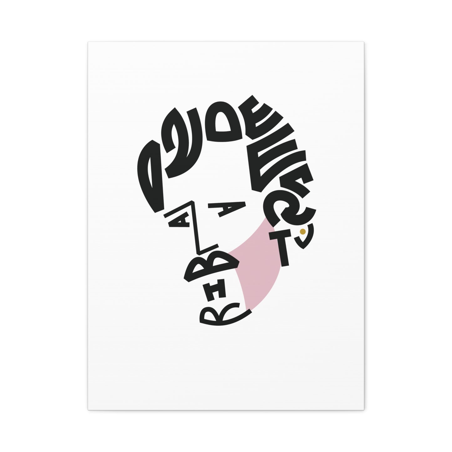 Canvas Print - Indie Folk Visionary Inspired Lettering Portrait