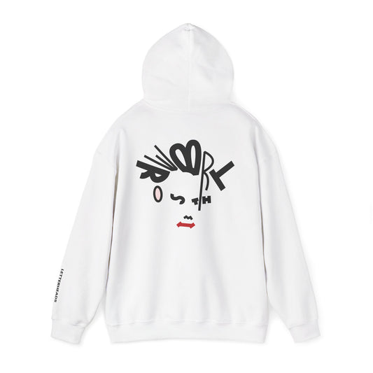 Typographic Portrait Hoodie - Gothic Rock Icon Inspired - Unisex Heavy Blend™