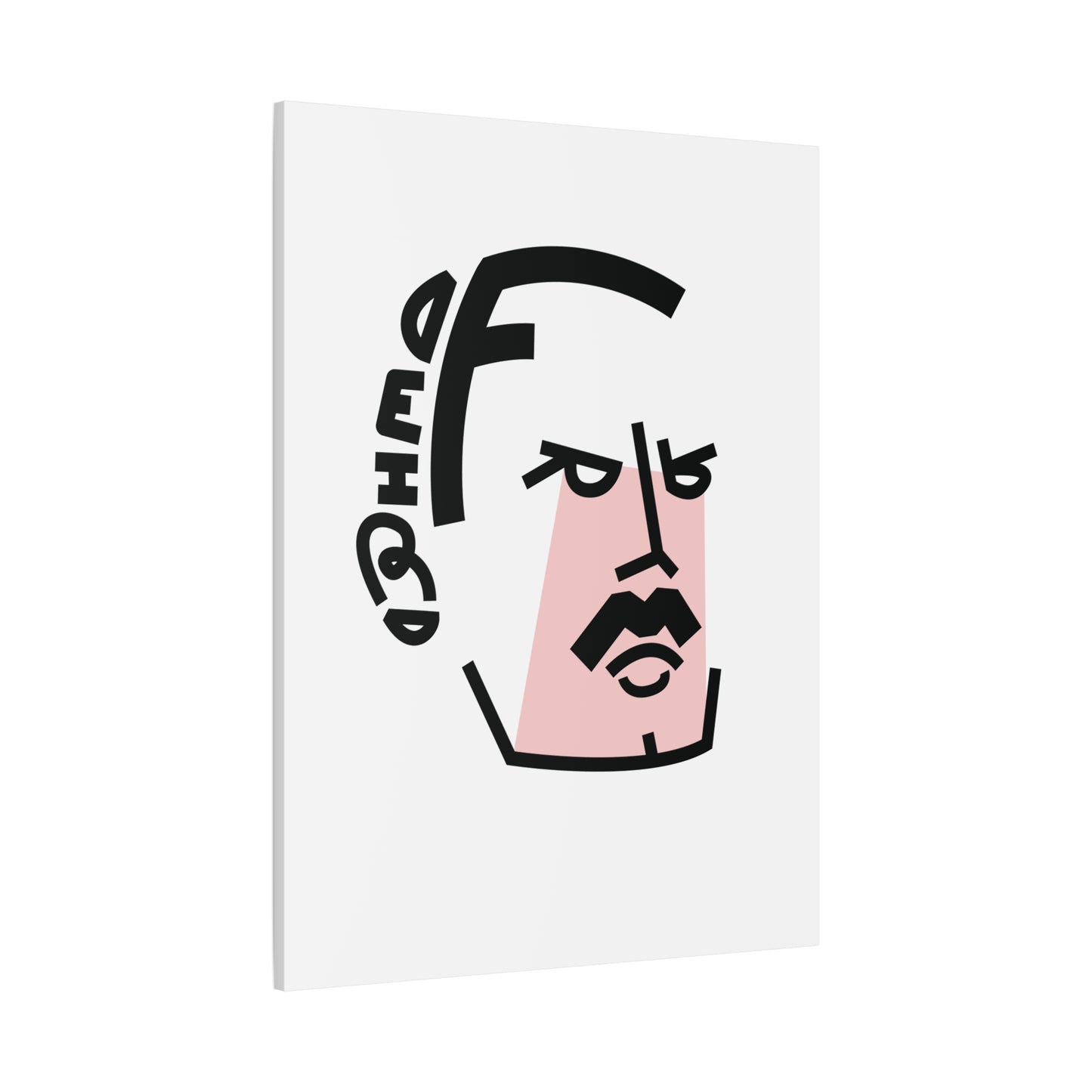 Canvas Print - Iconic Rock Frontman Inspired Lettering Portrait