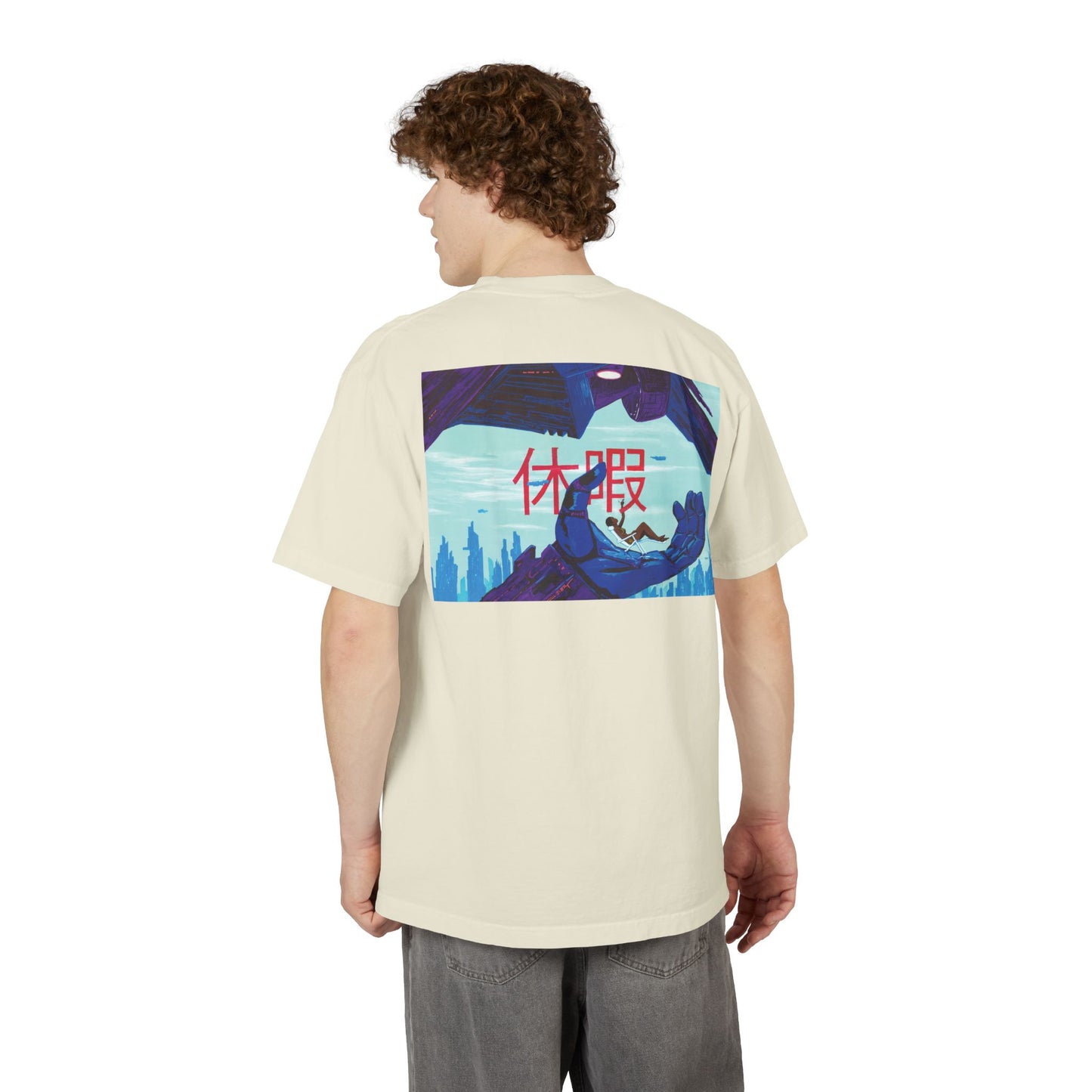 Future Vacation "Street-Wash" Heavyweight Tee - Cyberpunk Afrofuturist Art - Shaka Wear SHGDD