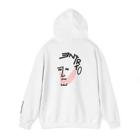 Typographic Portrait Hoodie - Industrial Rock Visionary Inspired - Unisex Heavy Blend™