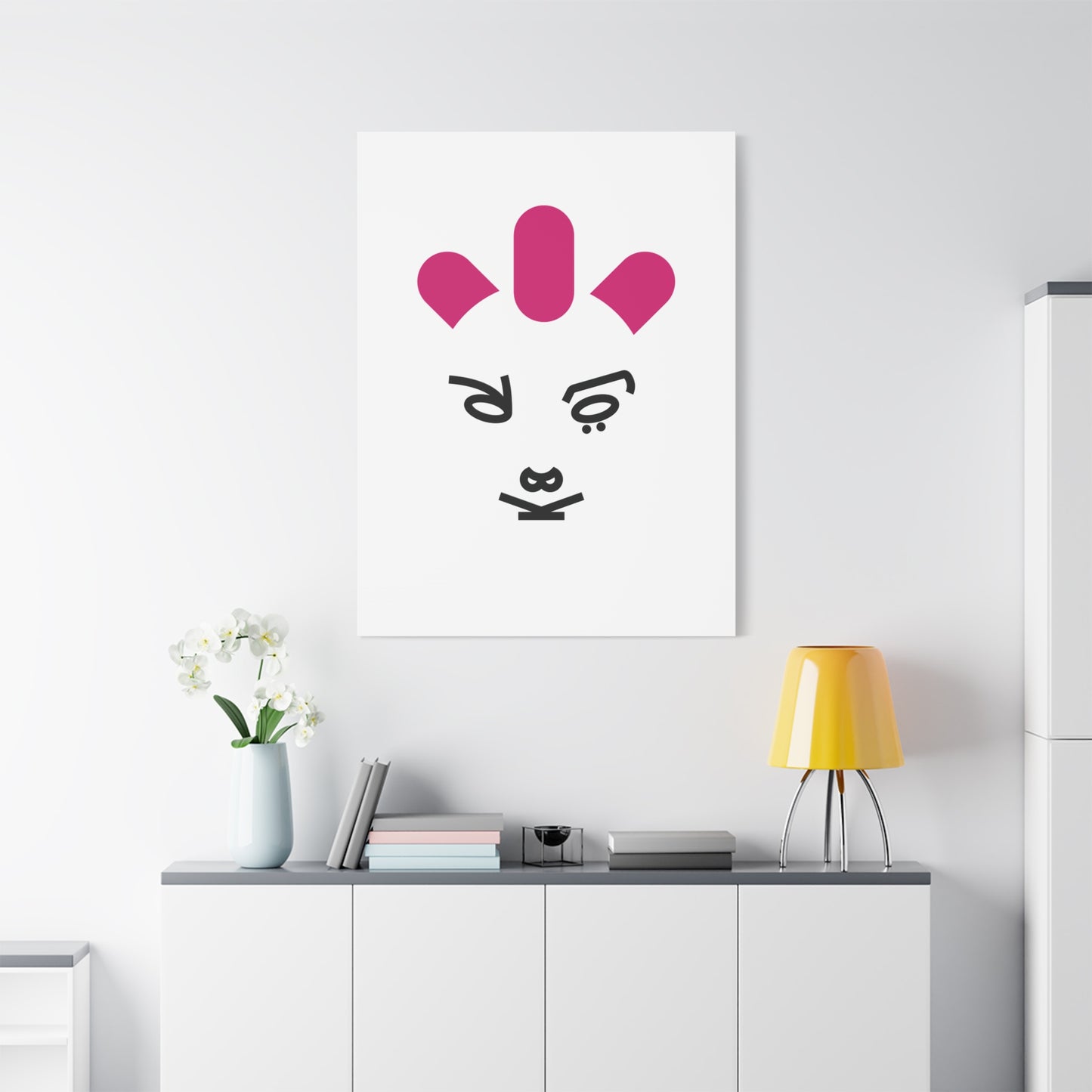 Lettering portrait artwork printed on canvas of an Avant-Garde Music Visionary