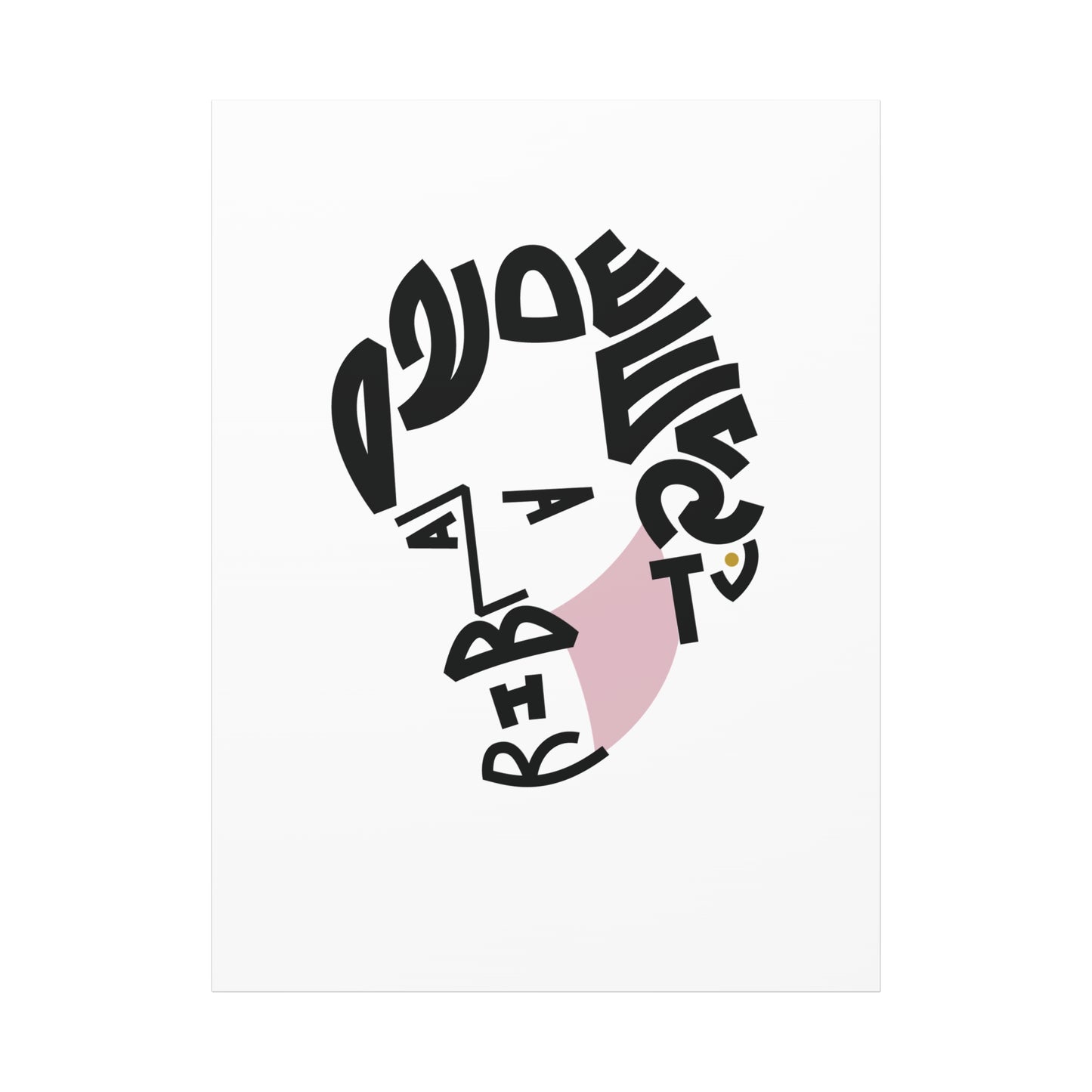 Canvas Print - Indie Folk Visionary Inspired Lettering Portrait