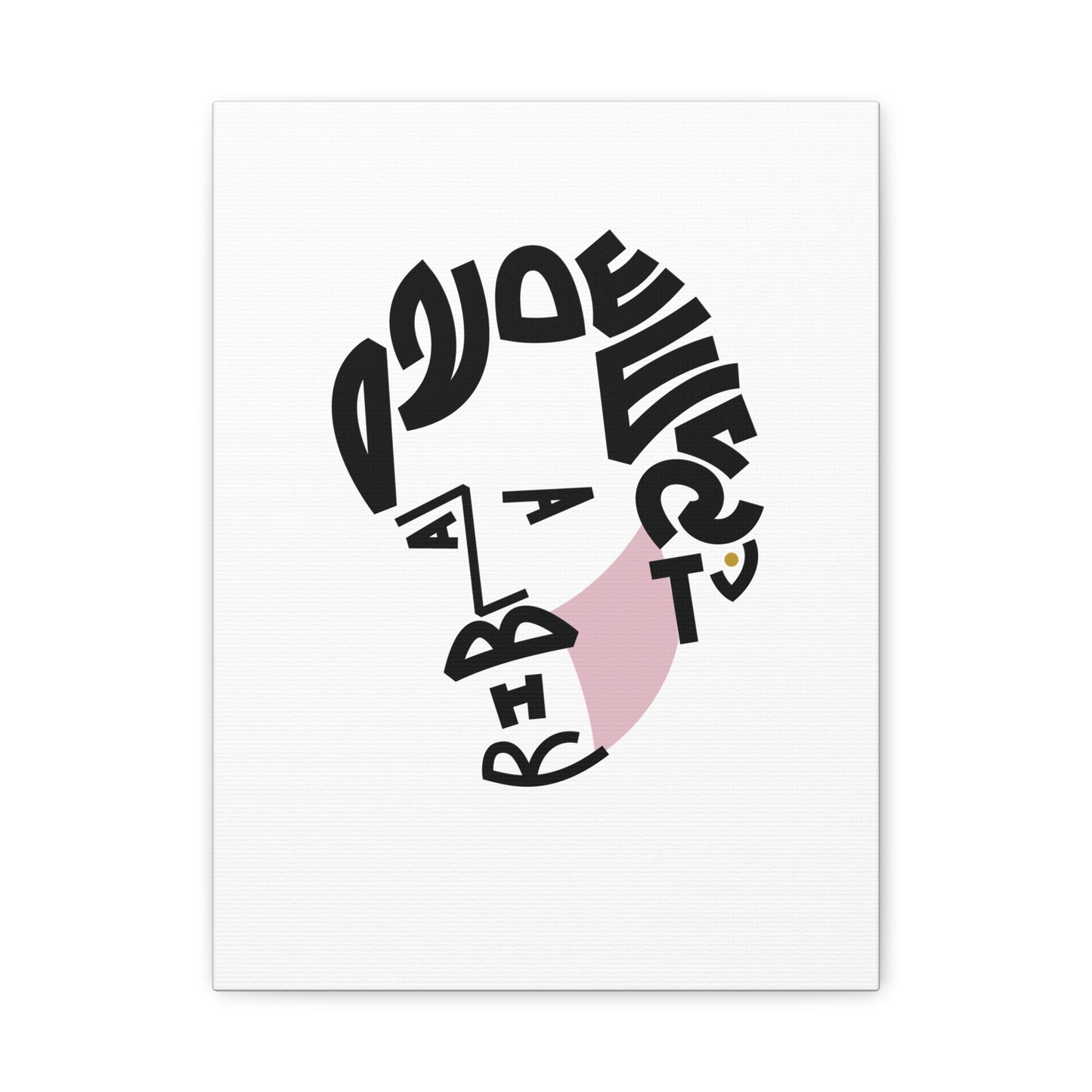 Canvas Print - Indie Folk Visionary Inspired Lettering Portrait