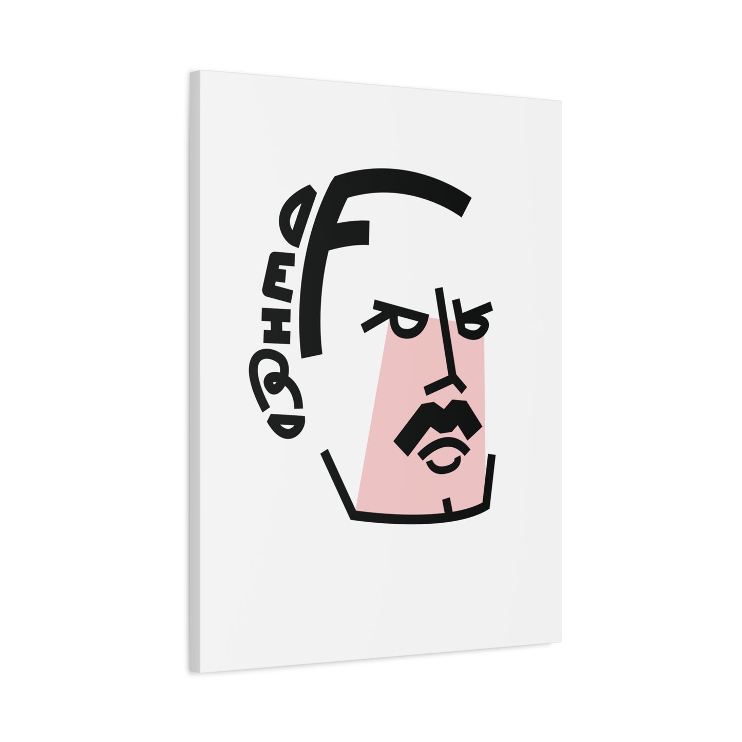 Canvas Print - Iconic Rock Frontman Inspired Lettering Portrait