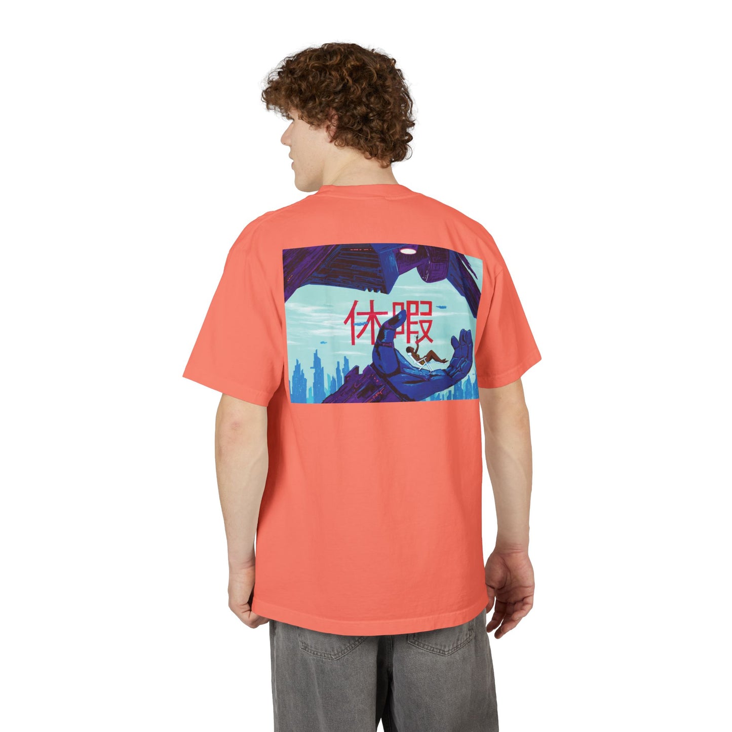 Future Vacation "Street-Wash" Heavyweight Tee - Cyberpunk Afrofuturist Art - Shaka Wear SHGDD