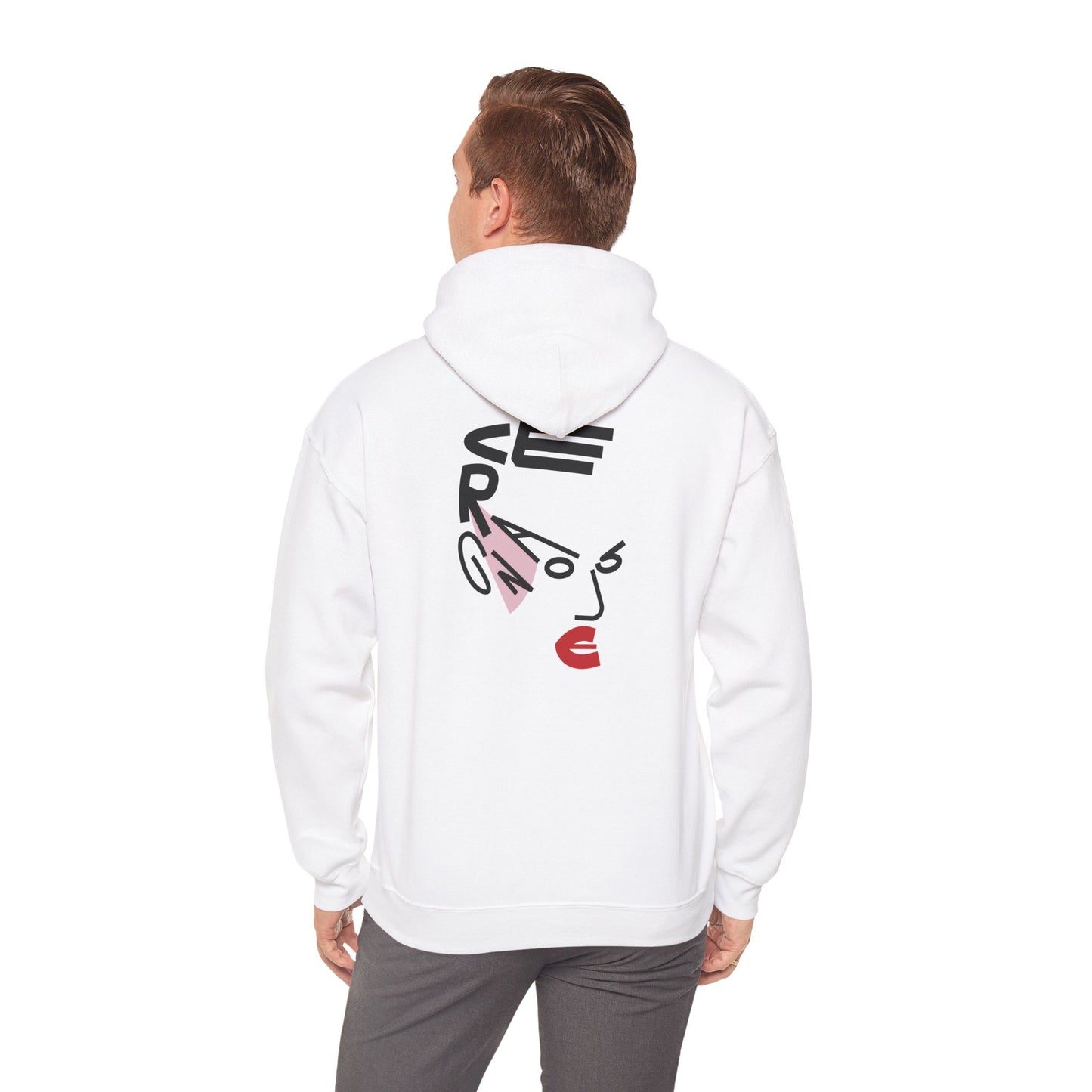 Typographic Portrait Hoodie - Avant-Garde Style Icon Inspired - Unisex Heavy Blend™