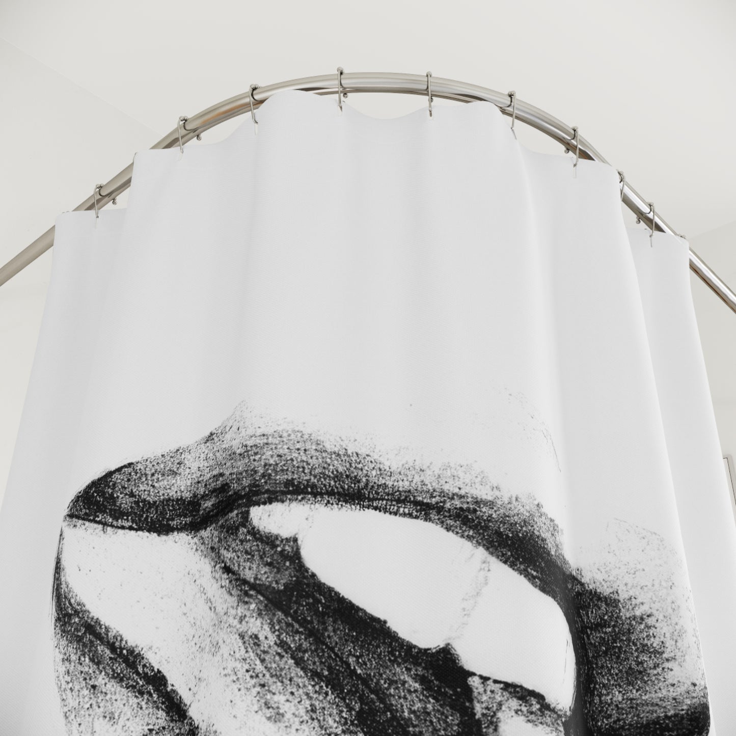 Shower Curtains - Lush Lips Pencil Drawing Design