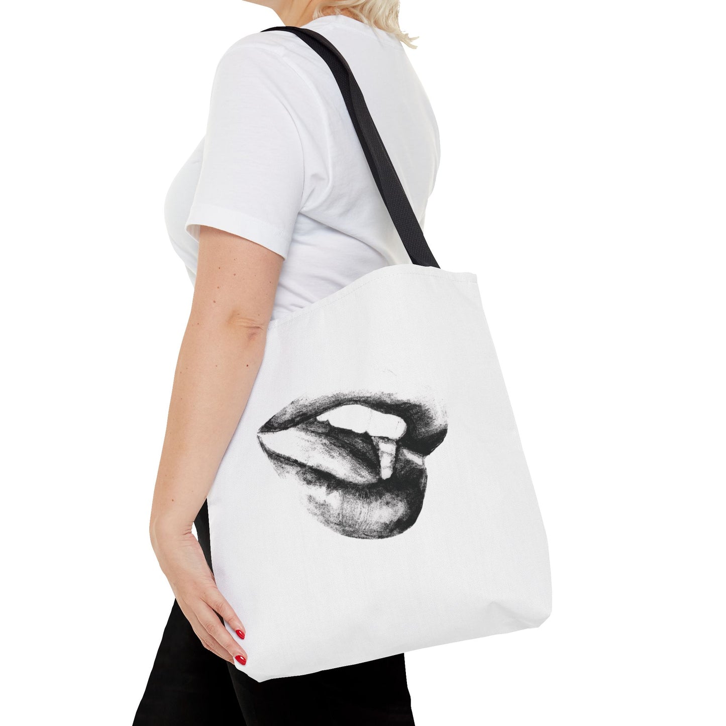 Lips Tote Bag - Pencil Drawing