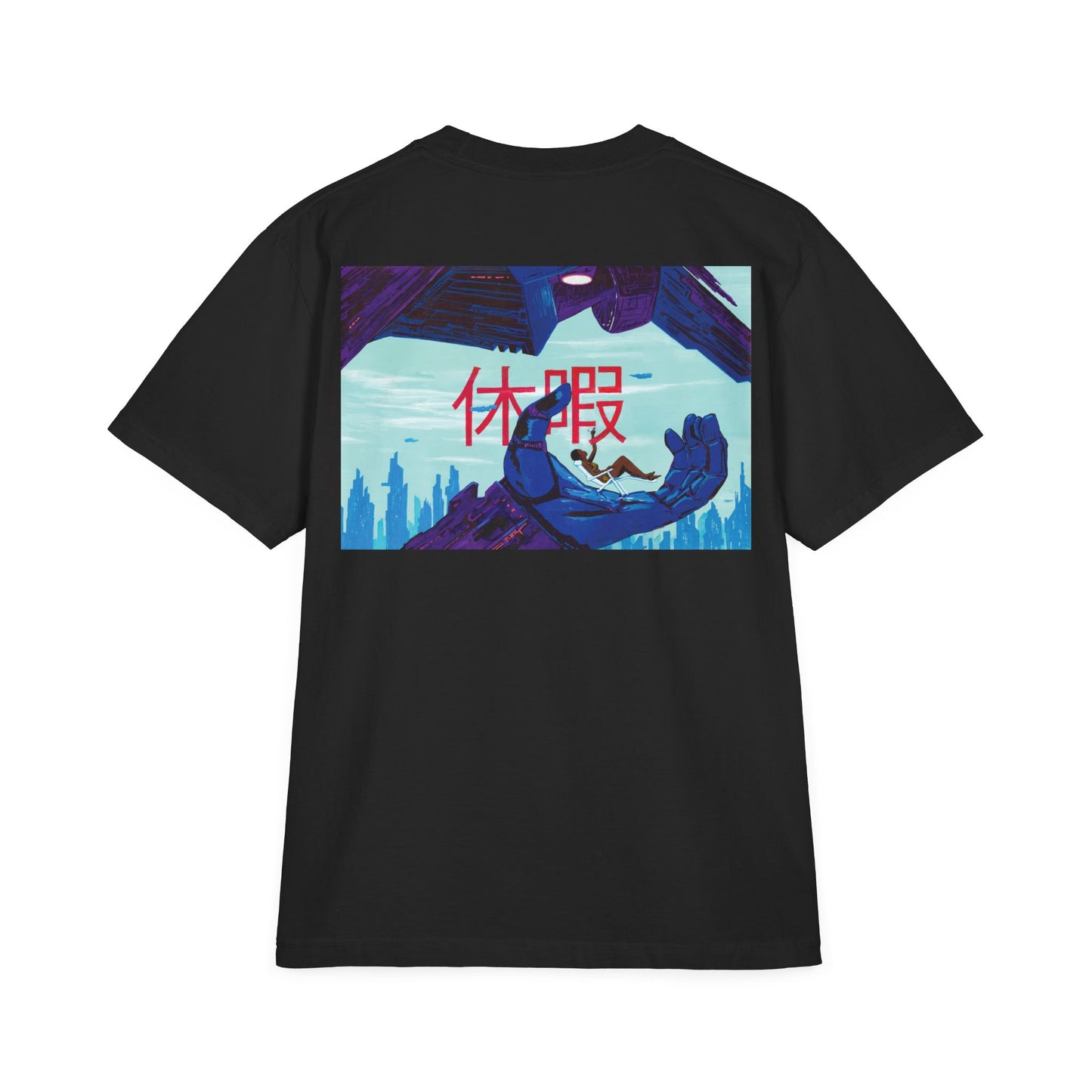 Future Vacation "Street-Wash" Heavyweight Tee - Cyberpunk Afrofuturist Art - Shaka Wear SHGDD