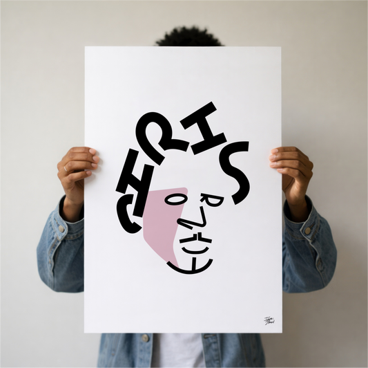 Chris Cornell Typographic Portrait - Limited Edition Giclée Art Print (A2)