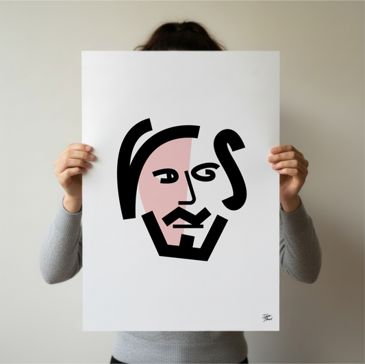 Vangelis Typographic Portrait - Limited Edition Giclée Art Print (A2)